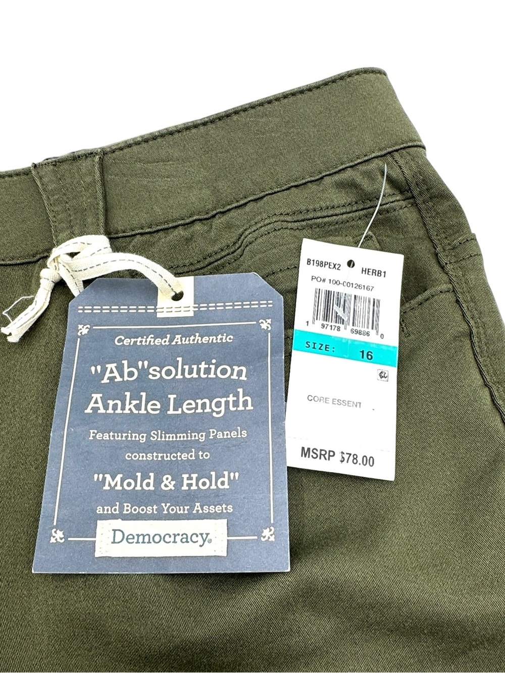 Democracy Ab’solution’ Ankle Length Straight Leg Pants Size 16 - Picture 14 of 16